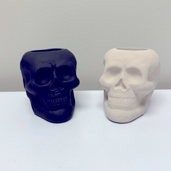 New Release! Target Bullseye Playground Set of 2 Terracotta Skull Vessels - Picture 1 of 11